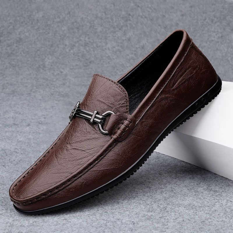 Men's Breathable Genuine Soft Business British Style Leather Shoes