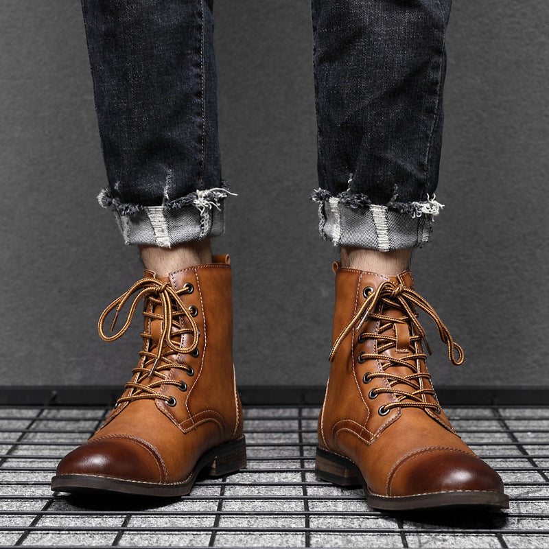 Men's Martin Fashion Large Size Retro British Boots