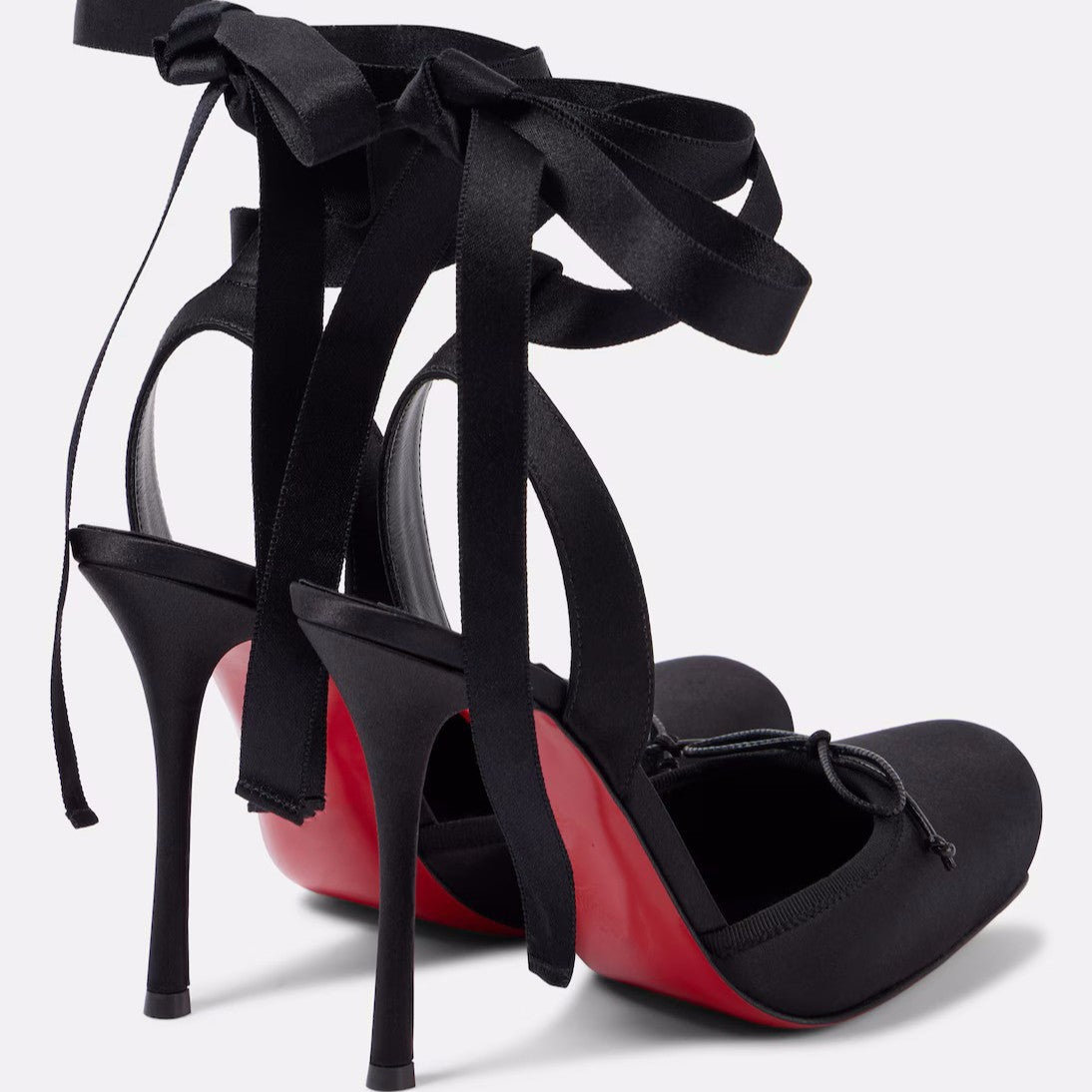 Stiletto Square Toe Ankle Strap Satin High Heeled Sandals