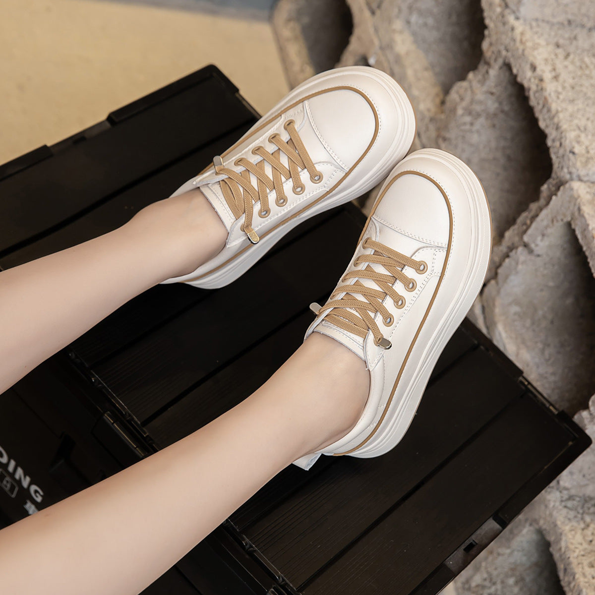 Women's Long-term Elastic Band Lazy White Spring Women's Casual Shoes