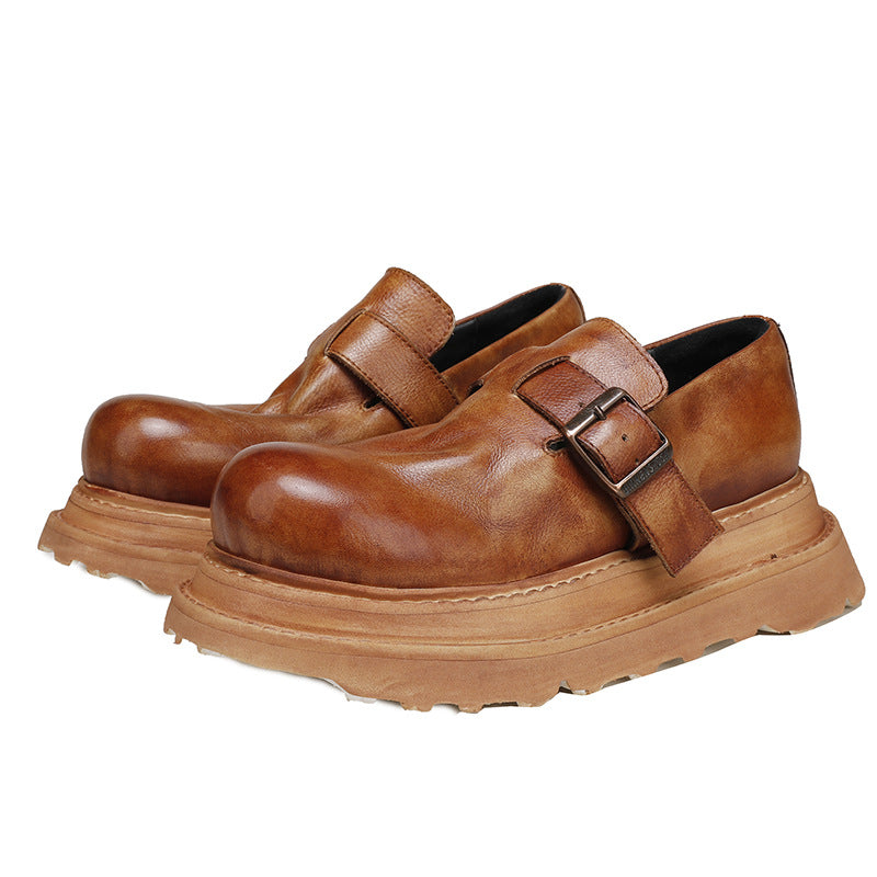 Women's Vintage Genuine Washed Platform Inside Outside Deep Women's Casual Shoes