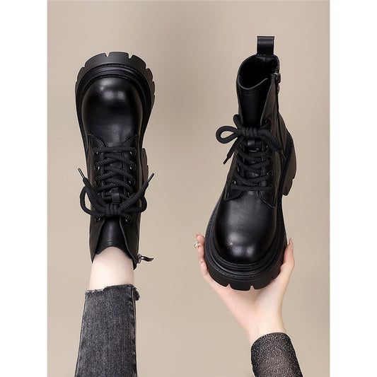 Martin Female First Layer Cowhide Platform Boots