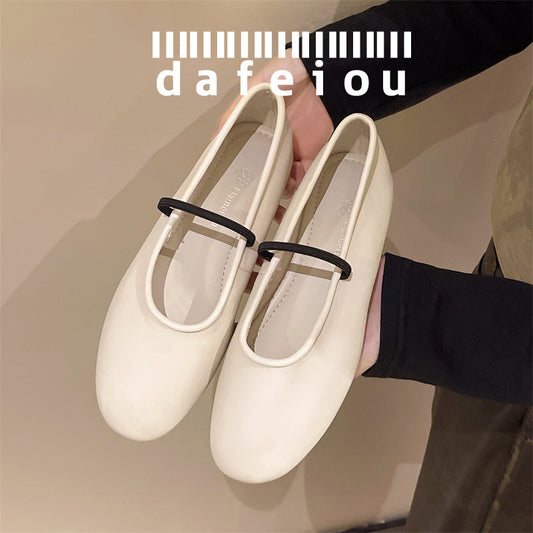 French Fairy Gentle Every Night Mary Jane Ballet Lazy Little Women's Fashion Shoes