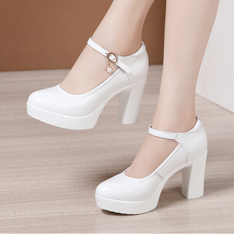 Women's Show High Platform Round Toe Large Size Women's Fashion Shoes