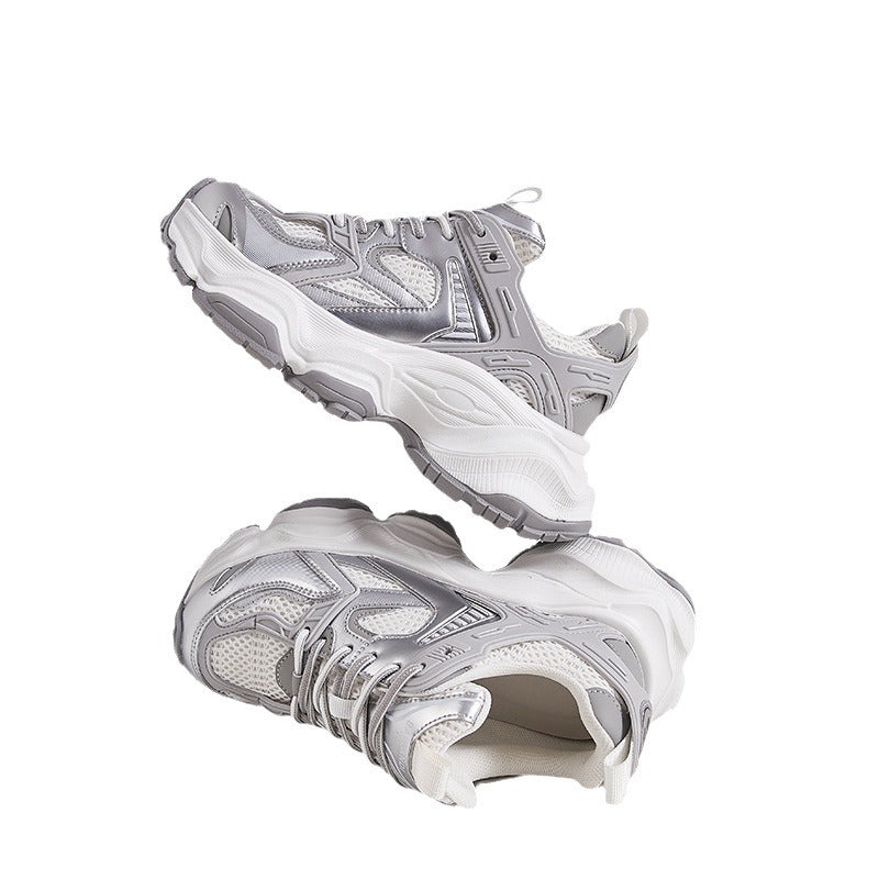 Women's Platform Dad Height Increasing Genuine Versatile Sneakers