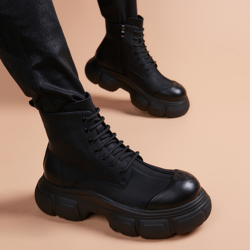 Men's Cool Handsome Korean Worker British Platform Men's Martin Boots
