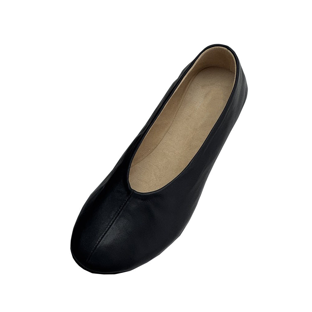 Women's Mary Jane Gold Ballet Super Soft Sheepskin Flat Women's Fashion Shoes