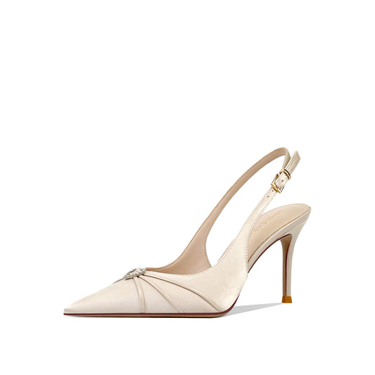 Women's Elegant Personality Pointed Toe Back Strap High Heeled Sandals