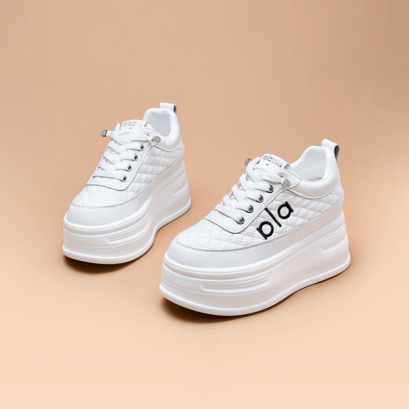 Women's Spring Thick Bottom White Comfortable Sports Women's Shoes