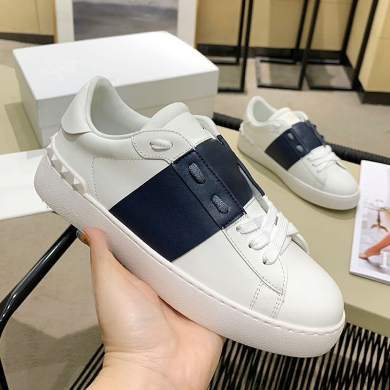 Men's Rivet White Genuine Fashion Trendy Couple Men's Sports Shoes
