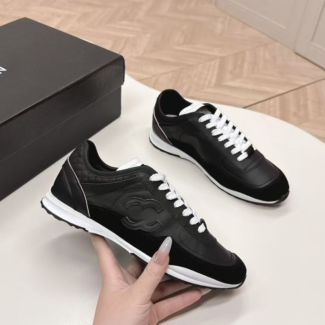 Women's Version Classic Style Rhombus Training Genuine Lace Up Round Toe Women's Sports Shoes