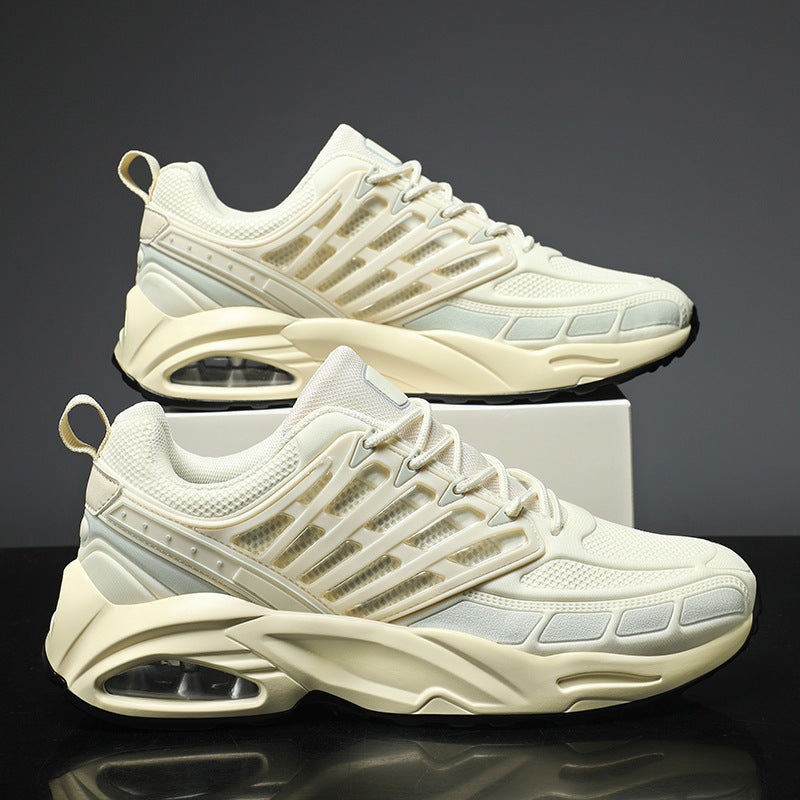 Men's Flying Woven Summer Breathable Increased Running Trend Super Popular Daddy Men's Sports Shoes