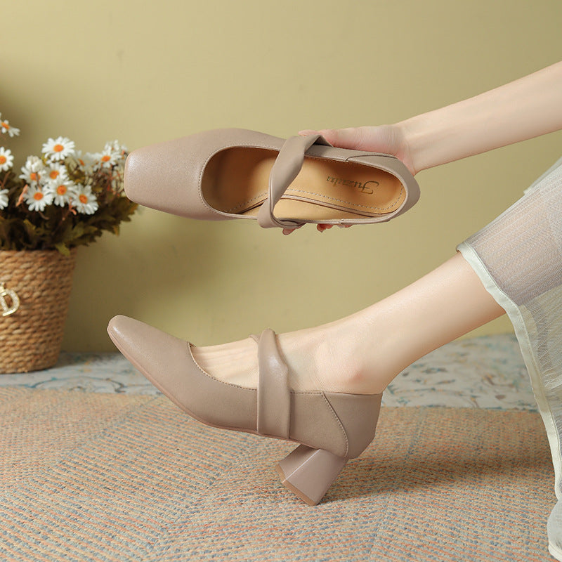 Women's Mary Jane High Gentle Fairy Lady Style Dress Women's Fashion Shoes