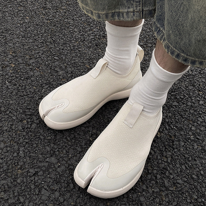 Soft Bottom Split Toe Half Slip-on Breathable Men's Casual Shoes
