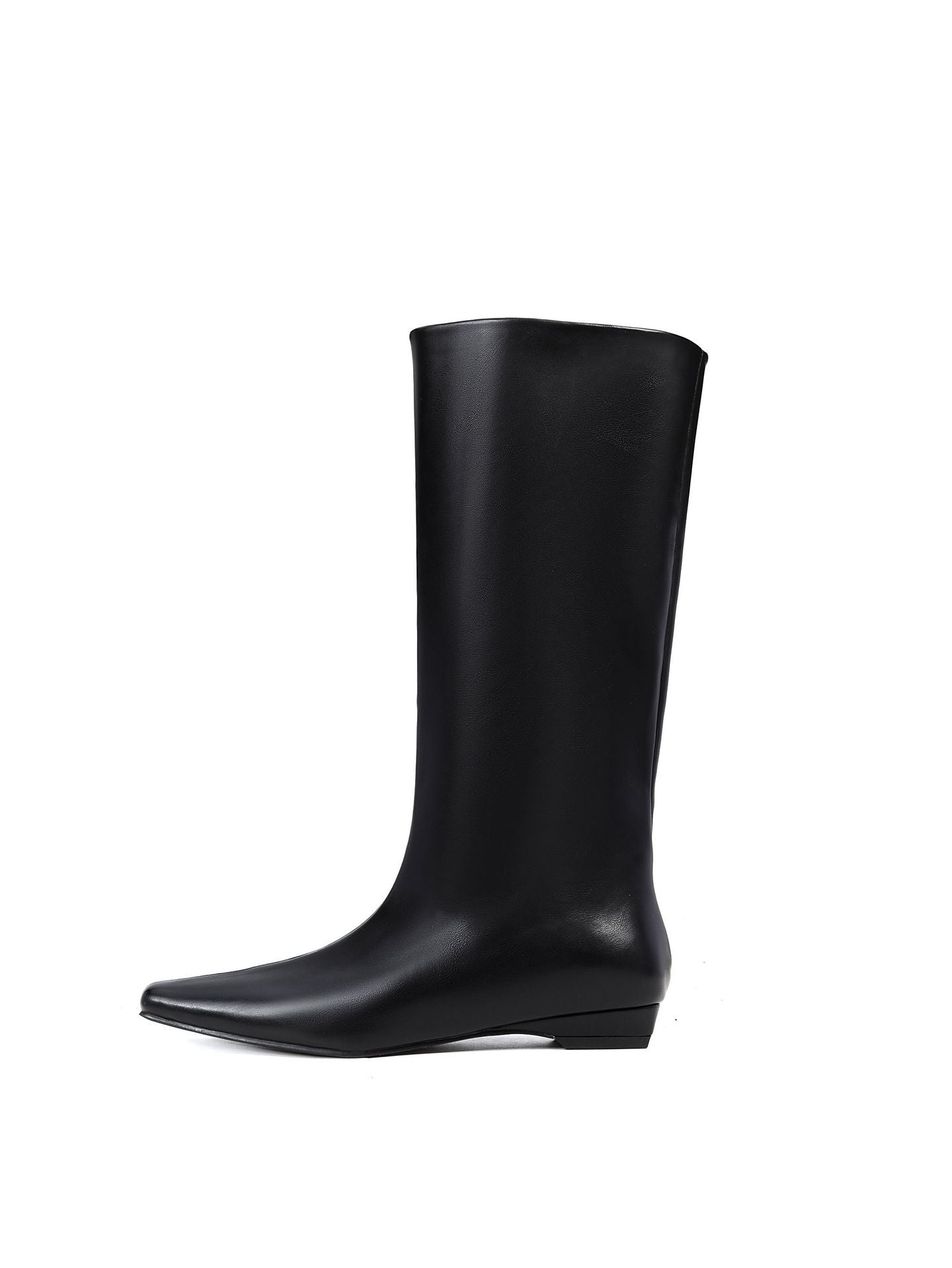 Women's Version Korean Simple Square Toe Temperament Low Knight Female Boots