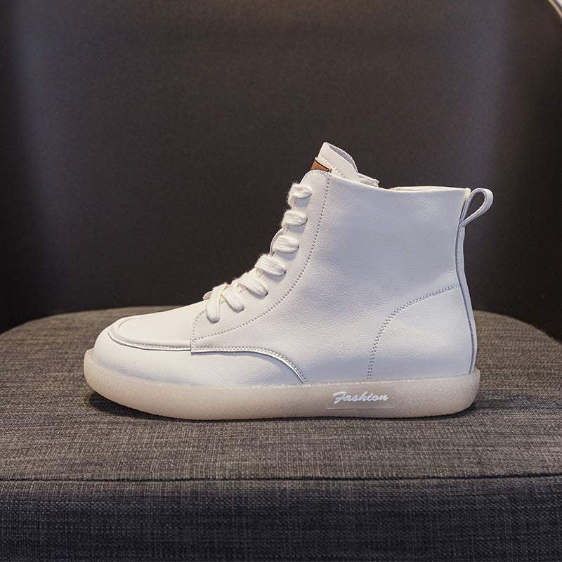 Women's Flat Beef Tendon Soft Bottom White Men's Shoes