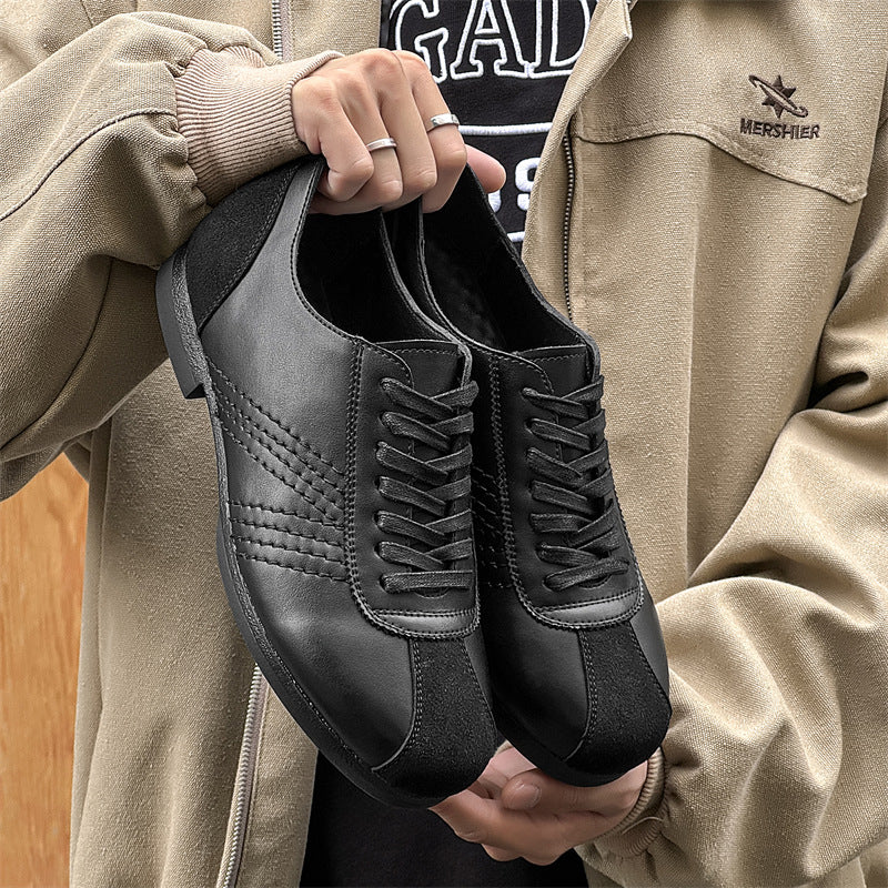 Women's & Men's Spring Retro German Training Small Derby Leather Shoes