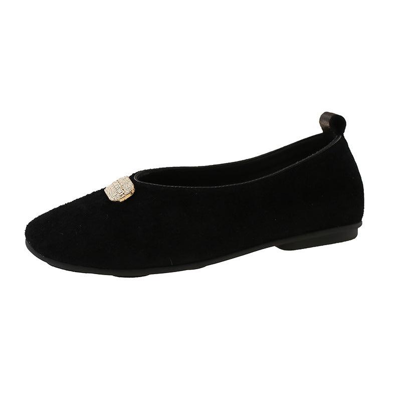 Women's Spring Flat Bottom Slip-on Round Toe Loafers