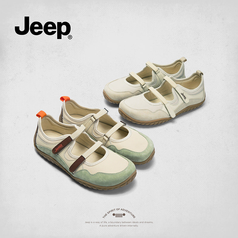 Jeep Sports Mary Jane Female Comfortable Soft Bottom Niche Shallow Women's Fashion Shoes
