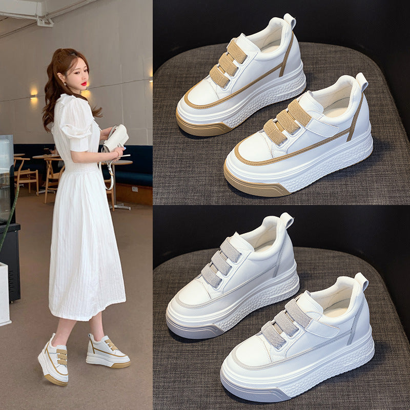 Women's Comfortable Platform Height Increasing Insole Magic Sneakers