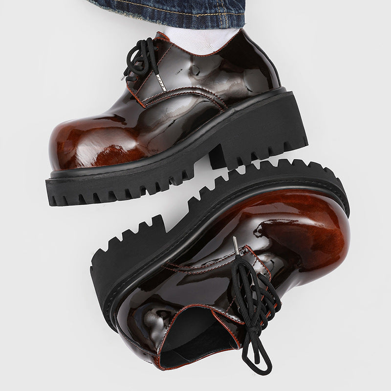 Men's Rub Colored Gradient Thick Sole Height Increasing Insole Men's Shoes