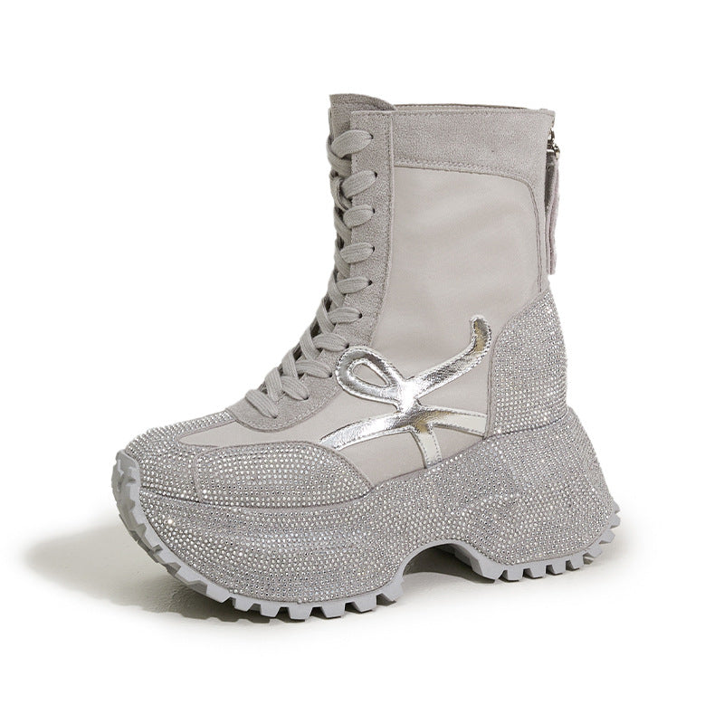 Women's Platform Cortez Full Diamond Small Height Men's Shoes