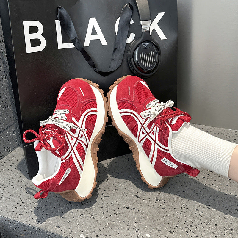 Women's Thick Bottom Heightened Daddy Early Spring Ugly Cute Fashion German Sneakers