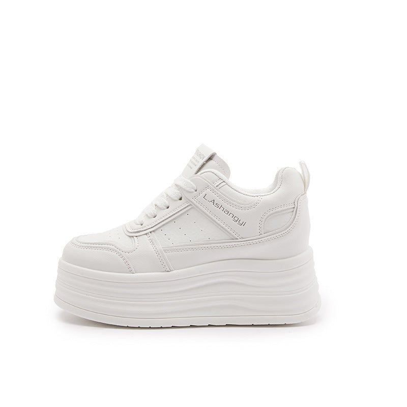 Women's Hidden White Spring Muffin Sports Skate Heels