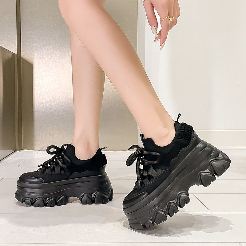 Classy Women's Hidden Platform High Dad Men's Shoes