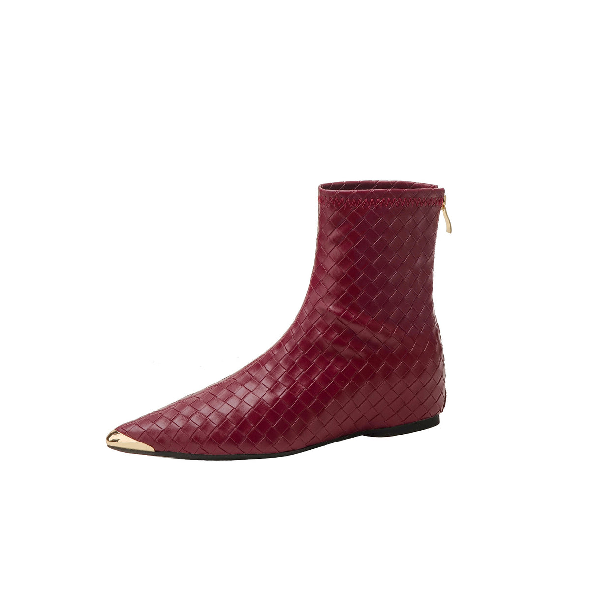 Women's Inner Height Increasing Elegant Pointed Woven Women's Leather Boots