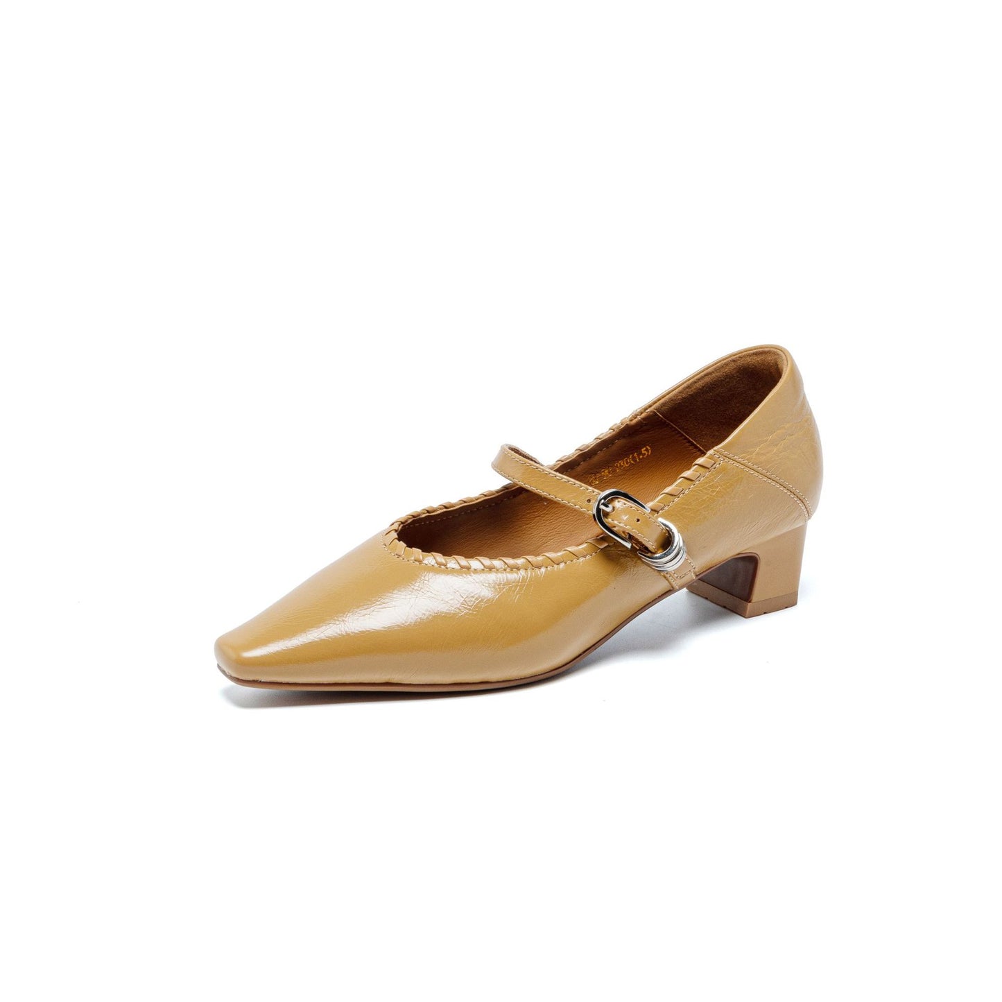 Women's Style Retro Elegant Pointed Toe Mid Authentic Buckle Shallow Heels
