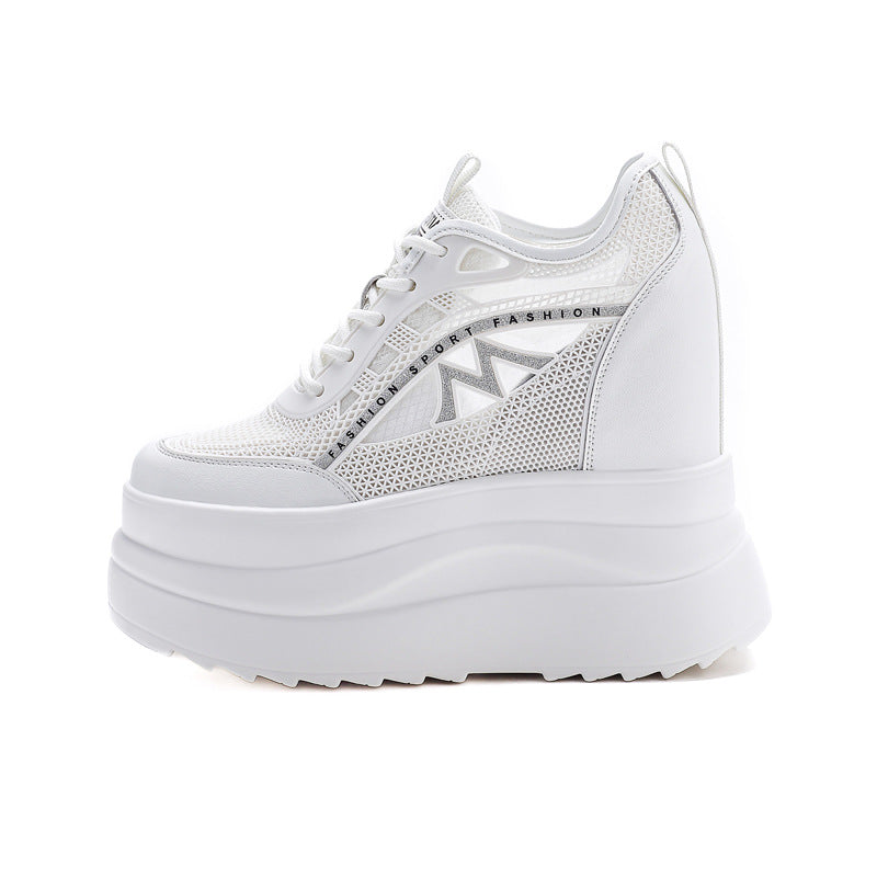 Women's Sole Hidden White Fashion Exercise Breathable Women's Shoes