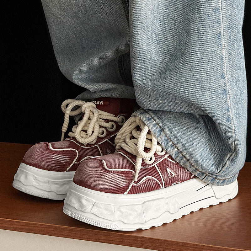Men's Fashion Comfortable Retro Trend Leisure Washed-out Men's Sports Shoes