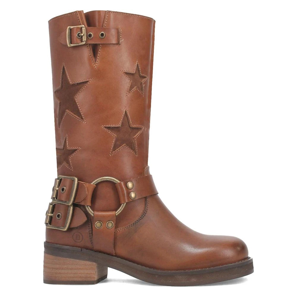 Women's Knee-high Belt Buckle Chunky Plus Size Fashion Women's Leather Boots
