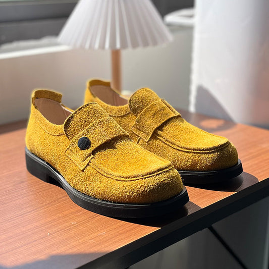 Men's Business Fashion Commuting Cover Slip-on Lazy Men's Casual Leather Shoes