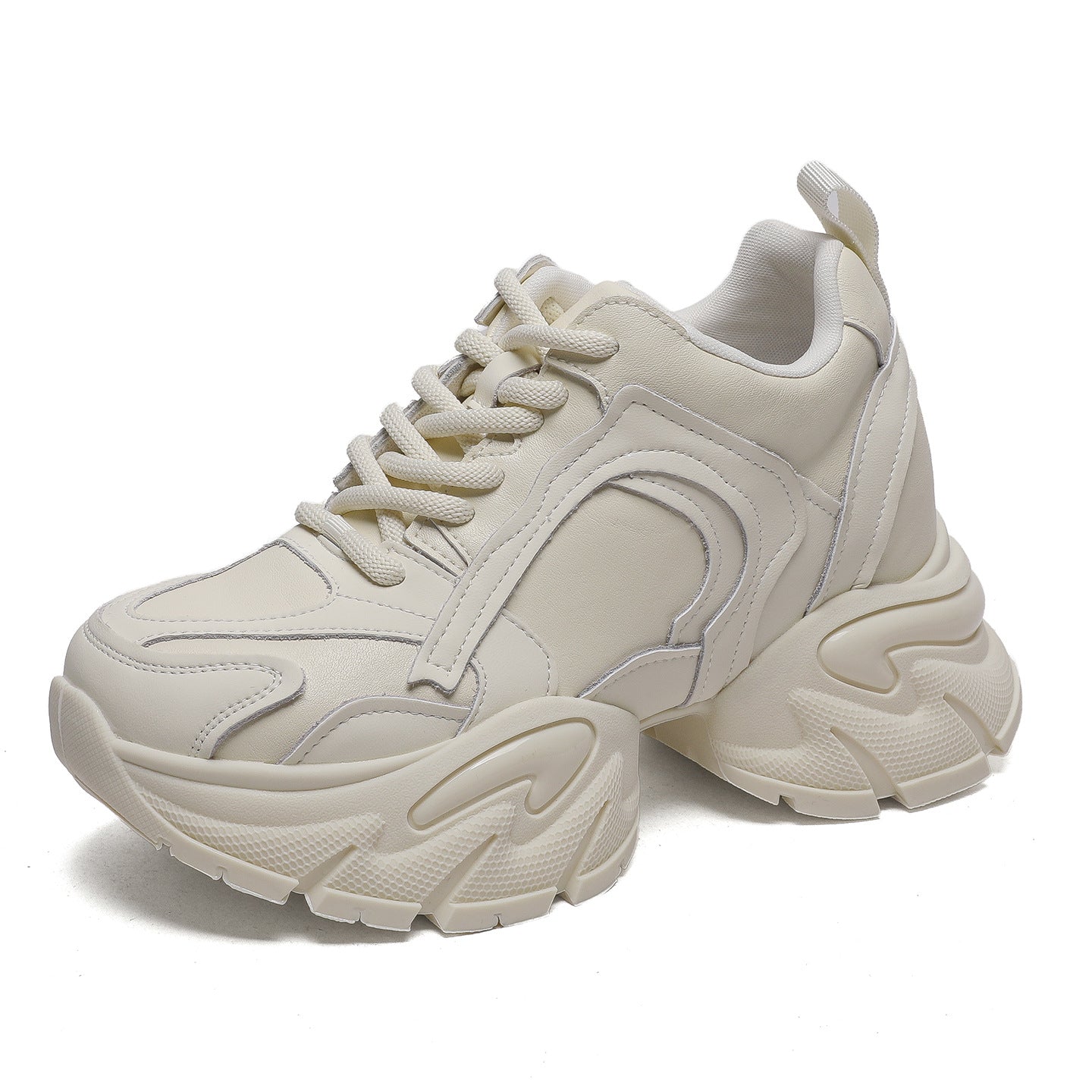 Women's Height Increasing Insole Fleece-lined Clunky Small Fashion Casual Shoes