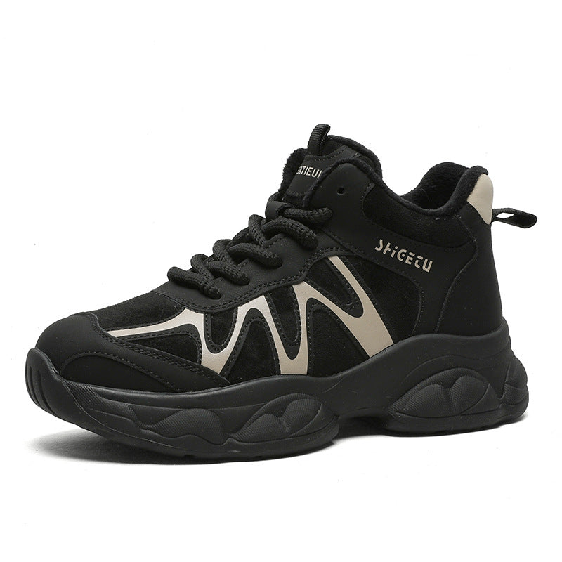 Dad Korean Style Thick-soled Winter Warm With Casual Shoes