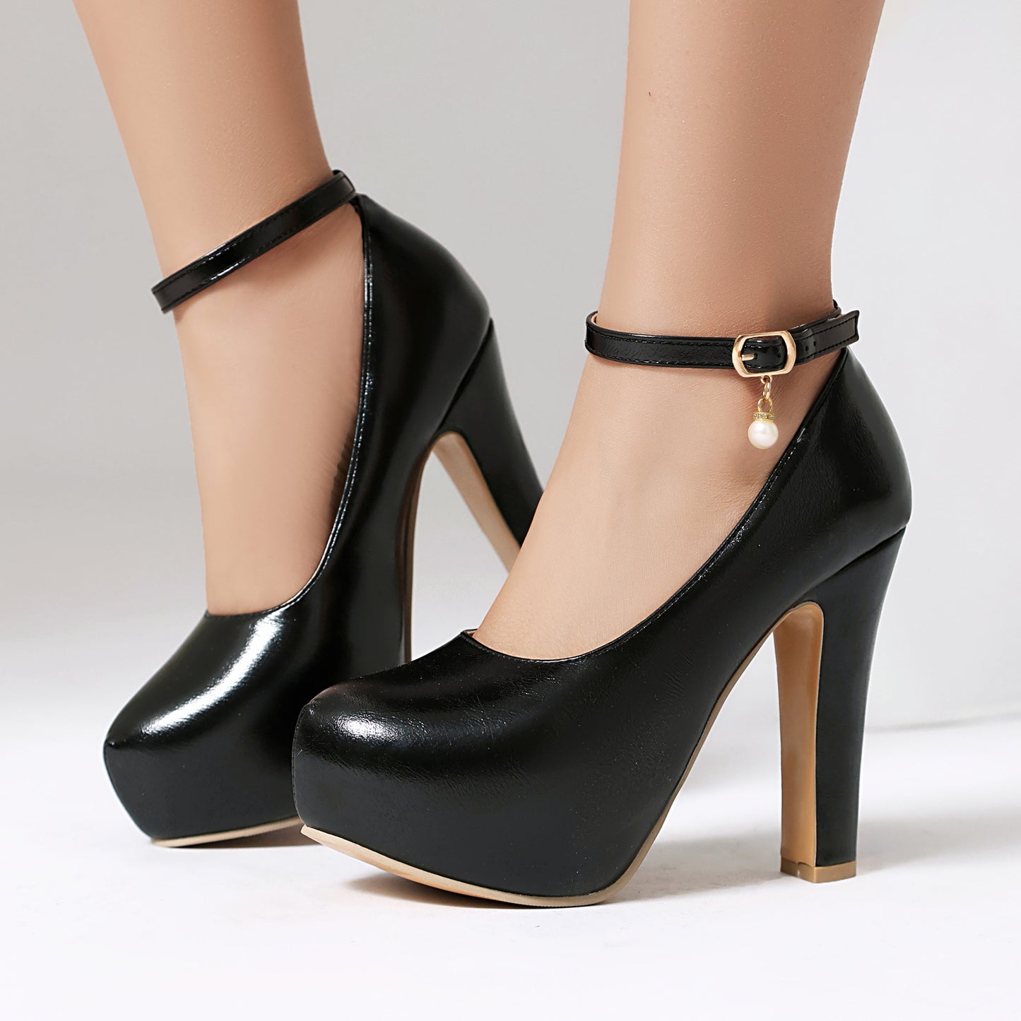 Women's Waterproof Platform Ultra High Shallow Mouth Heels