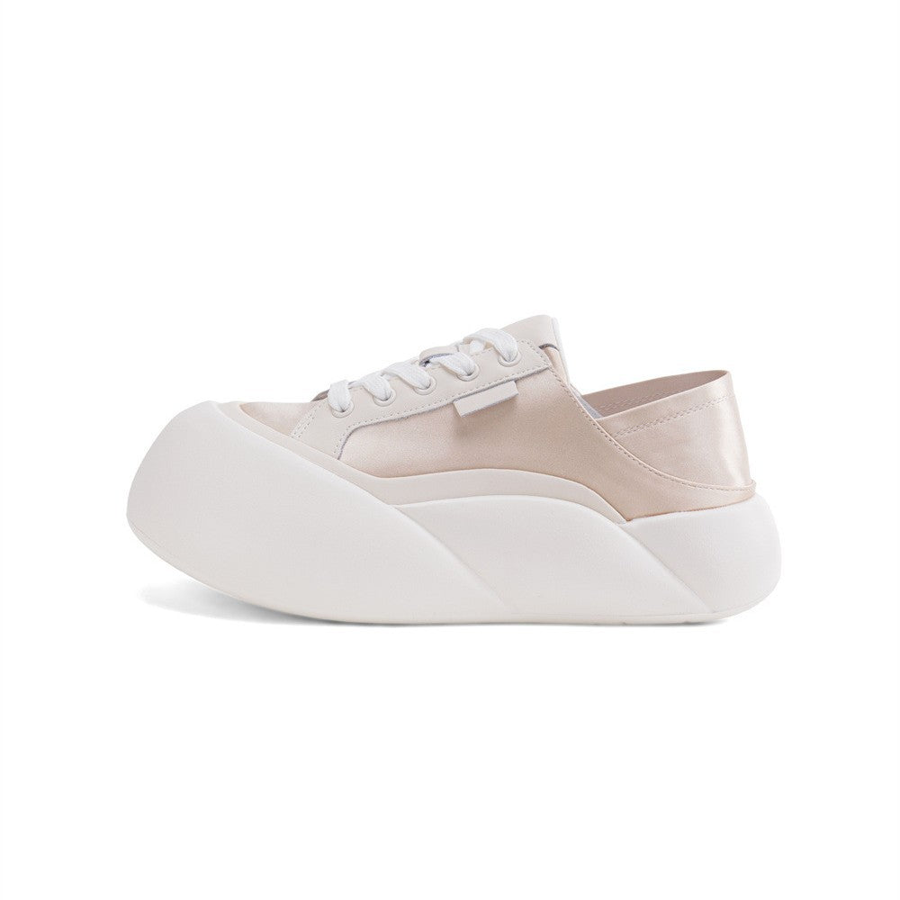 Women's Bottom Bread Step-on Two-way Increased Ugly Sneakers