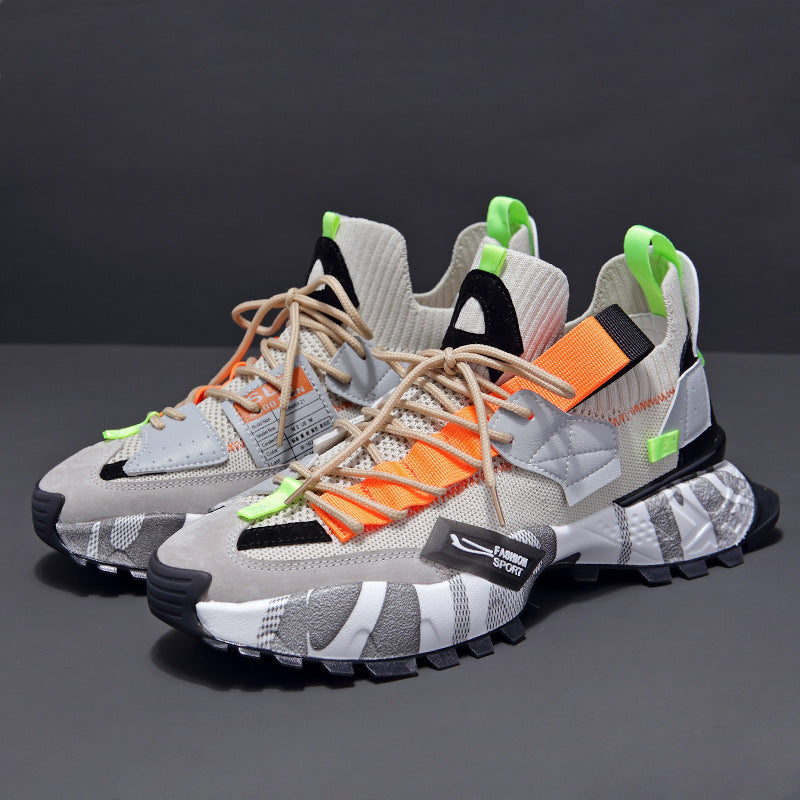 Men's Summer Flying Woven Breathable Korean Fashionable Men's Casual Shoes