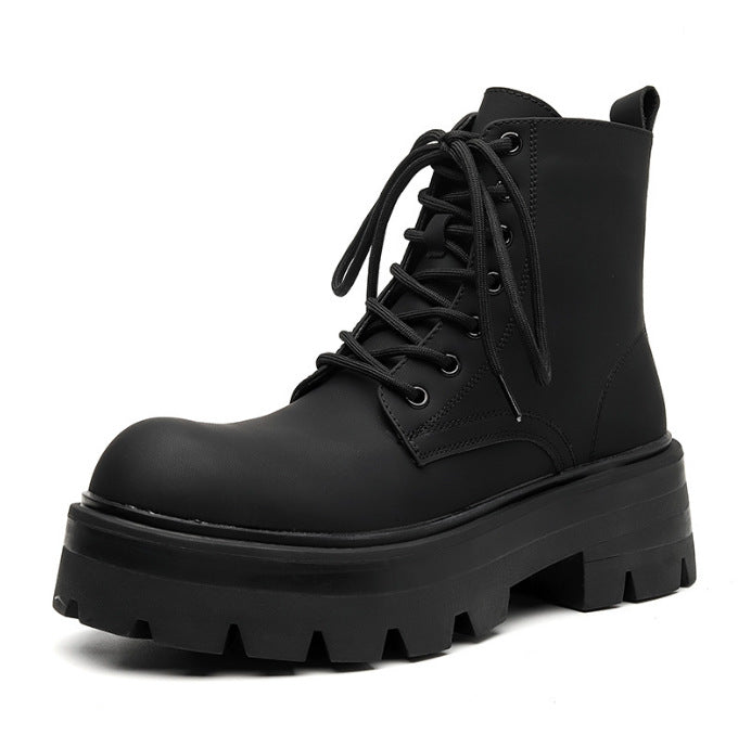 Men's Paris Platform Derby Martin British Style Men's Leather Boots