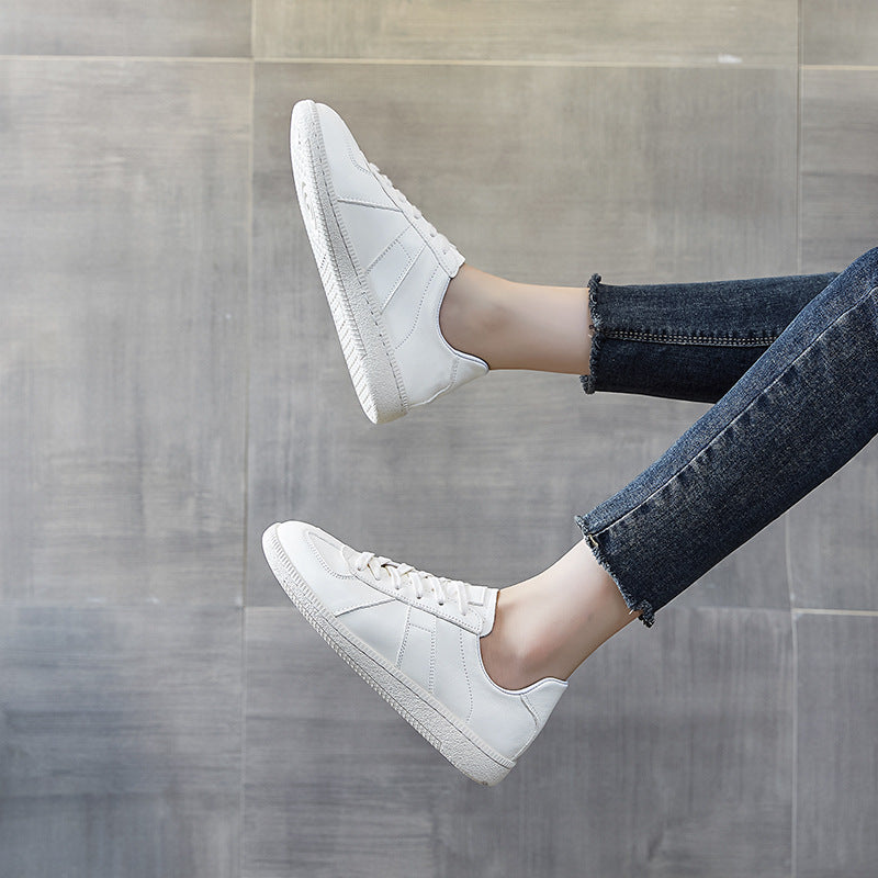 Women's Summer White Thick Bottom Breathable Genuine Men's Shoes