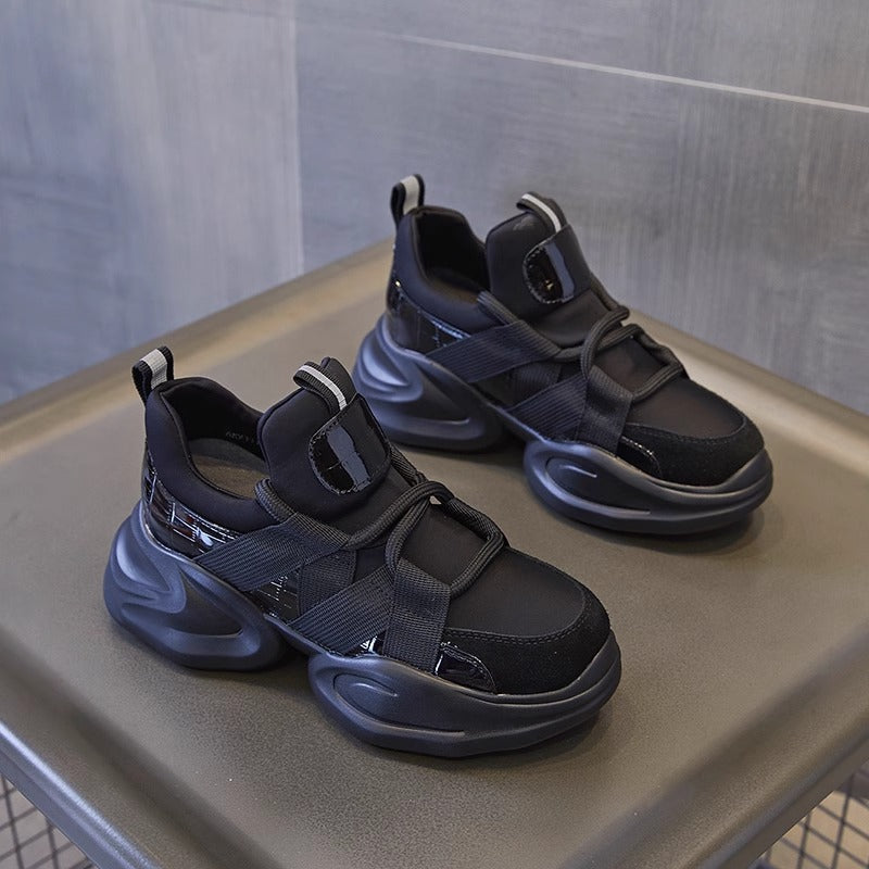 Women's Spring Genuine Elevator Versatile Platform Niche With Women's Sports Shoes