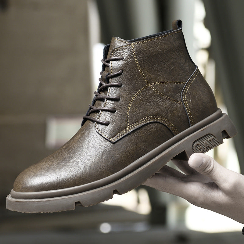 Men's Autumn Elevator Breathable British Height Increasing Men's Shoes