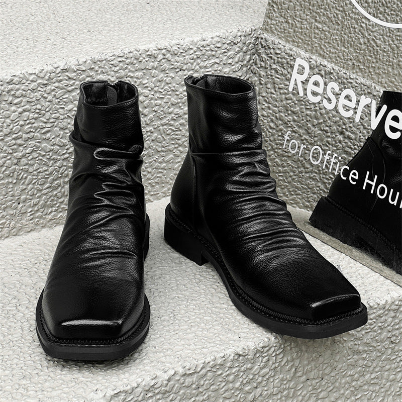 Men's British Style Back Zipper Fashionable Chelsea Men's Martin Boots