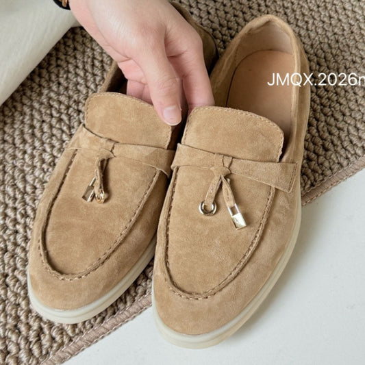 Women's Spring Slip-on Lazy Two-way Tassel Retro Women's Casual Shoes