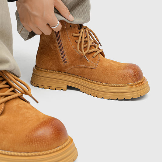 Autumn Worker Couple British Style Side Men's Martin Boots