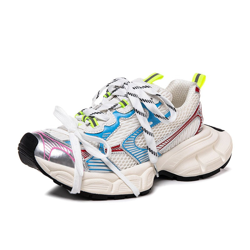 Women's & Men's Distressed Paris Dad Raise The Bottom Sneakers