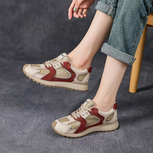 Women's Genuine Assorted Colors Low Flats Cotton Full Grain Cow Leisure Heels