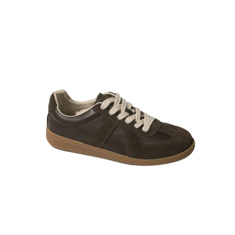 Women's Training Korean Flat Lace Up White Women's Sports Shoes